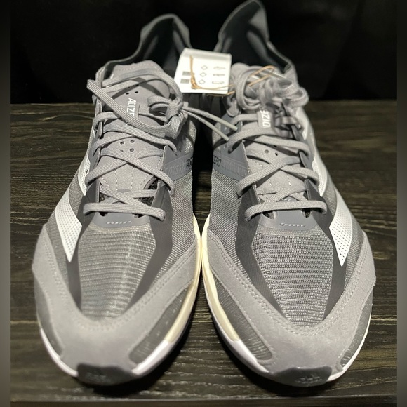 Men’s Adidas ADIZERO ADIOS 7 'GREY ZERO METALLIC” size 11 brand new - Picture 2 of 8